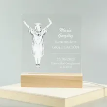 Lámpara led grabada para Graduación