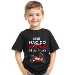 Body o camiseta personalizada 'Nacido para rodar'