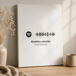 Lienzo personalizado con código Spotify