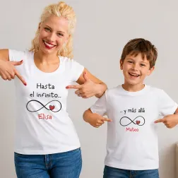 Pack camisetas personalizadas madre e hij@ 'Infinito'