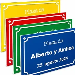 Placa de calle personalizada