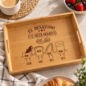 Bandeja Desayuno grabada