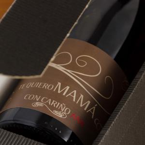Botella de vino gracias mamá