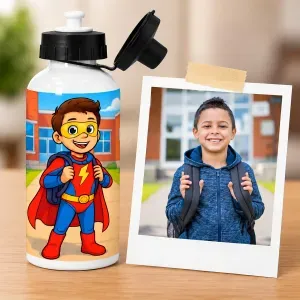 Botella infantil personalizada con retrato IA