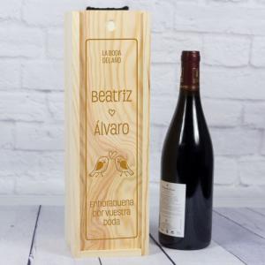 Caja botella de vino para Bodas