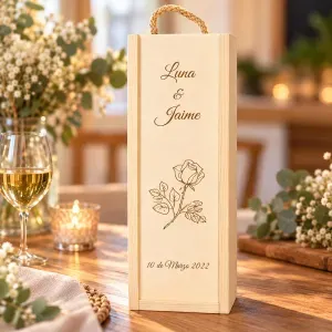 Caja botella de vino para enamorados