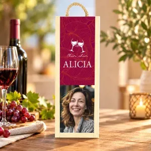 Caja de vino personalizada 'Chin chin'