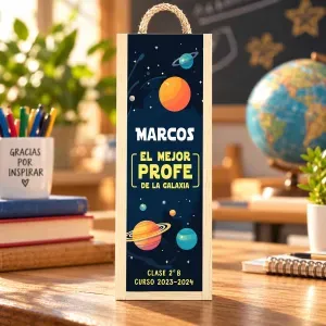Caja madera personalizada 'Mejor Profe'