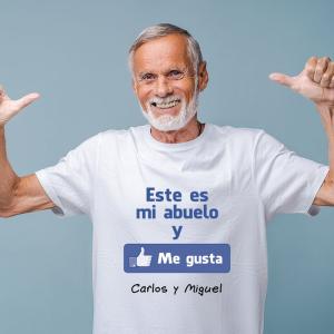 Camiseta me gusta mi abuelo personalizada