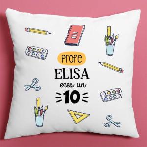 Cojín personalizado profe eres un 10