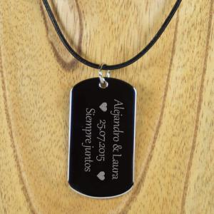 Colgante chapa militar grabada