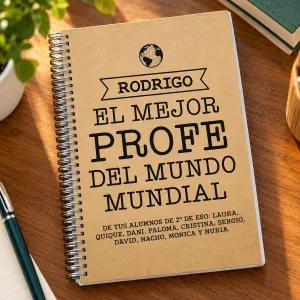 Cuaderno al mejor profe del mundo mundial