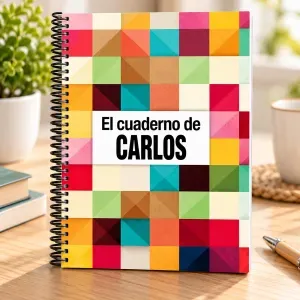 Cuaderno de cuadros personalizado