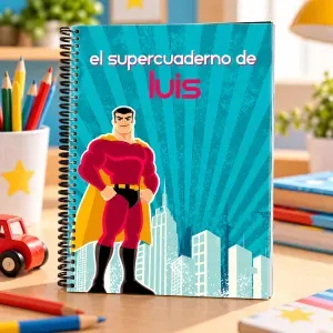 Cuaderno Superhéroe personalizado