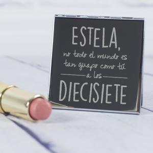 Espejo grabado para cumpleaños