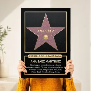 Estrella de la fama personalizada