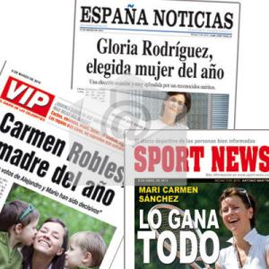 Falsa portada DIGITAL de periódico para ella