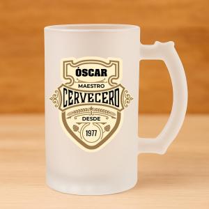 Jarra de cerveza personalizada 'Maestro Cervecero'