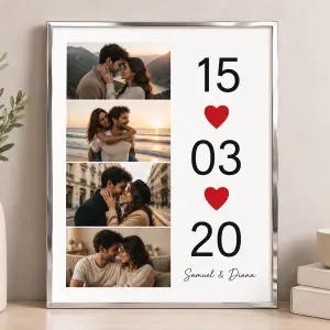 Lámina personalizada para enamorados con fotos