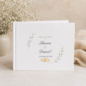 Libro de firmas de boda personalizado