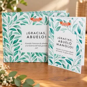 Libro ¡Gracias, abuelo! con tarjeta personalizada