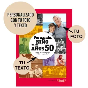 Libro 'Nosotros, los Niños de los años 50' personalizado