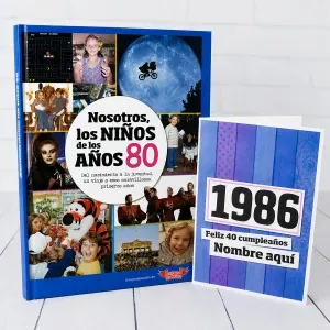 Regalo 40 cumpleaños: libro con tarjeta