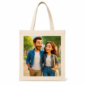 Retrato personalizado a partir de tu foto en Bolsa Totte