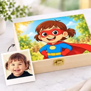 Retrato personalizado en caja personalizada
