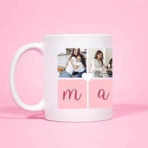 Taza personalizada con fotos 'Mamá'