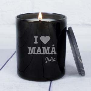 Vela grabada 'I love'