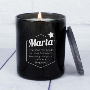 Vela grabada 'Nombre y dedicatoria'