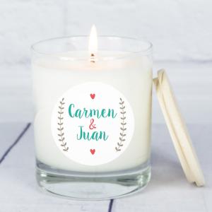 Vela personalizada para enamorados