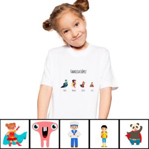 Camiseta infantil 'Familias' personalizada