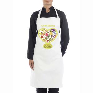 Delantal cocina con amor personalizado