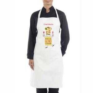 Delantal genio cocinando personalizado