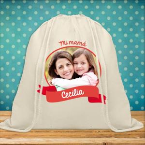 Mochila de cuerdas BIO personalizada con foto