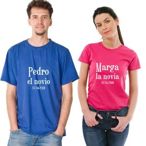 Pack camisetas novios personalizadas