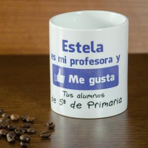 Taza personalizada 'Me gusta mi profesor'