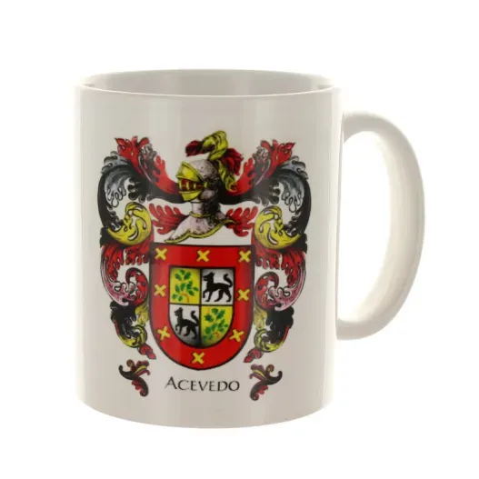 Taza con escudo her&aacute;ldico (Detalle de presentación)