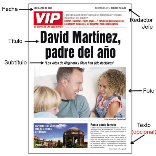 Falsa portada de peri&oacute;dico para &eacute;l (Idea de regalo original)