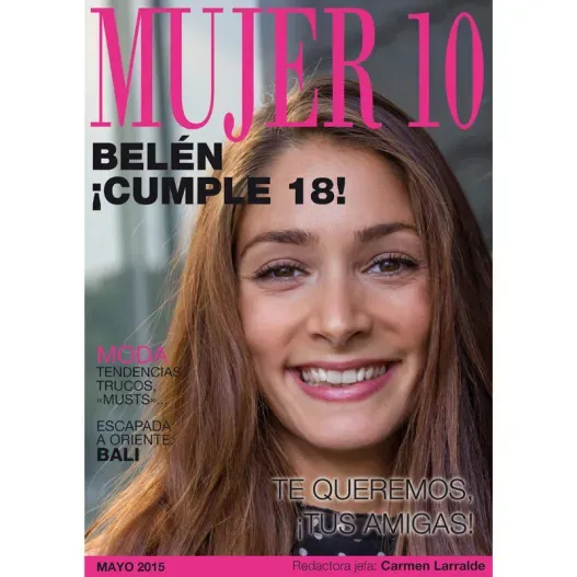Falsa portada de revista "18 a&ntilde;os" (Detalle de presentación)