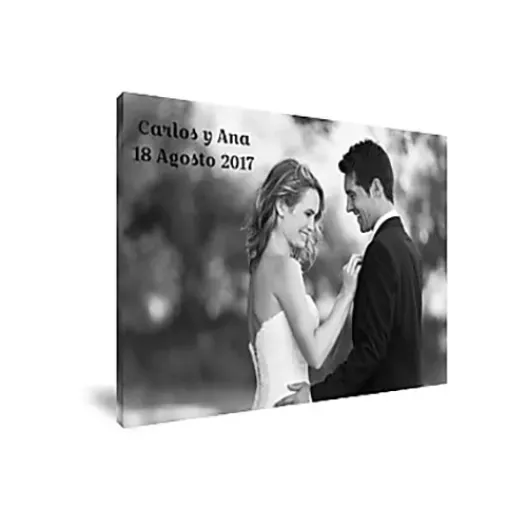 Foto sobre lienzo especial boda (Detalle de presentación)