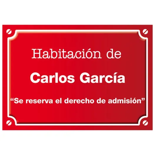 Placa de calle "18 a&ntilde;os" personalizada (Vista alternativa)