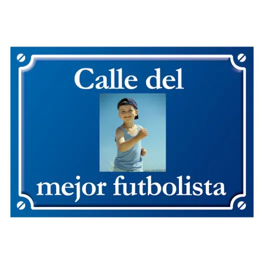 Placa de calle infantil con foto (Idea de regalo original)