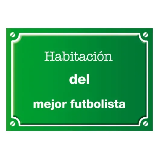 Placa de calle infantil personalizada