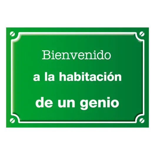 Placa de calle infantil personalizada (Detalle de presentación)