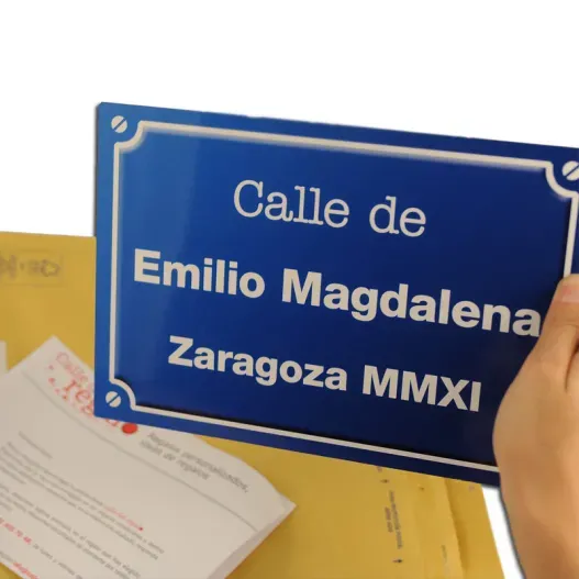 Placa de calle personalizada para cumplea&ntilde;os (Foto de catálogo)