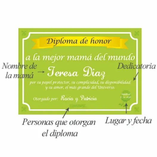 Diploma a la mejor madre del mundo (Idea de regalo original)