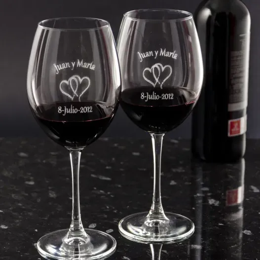 Copas de vino para parejas (Opción de grabado)